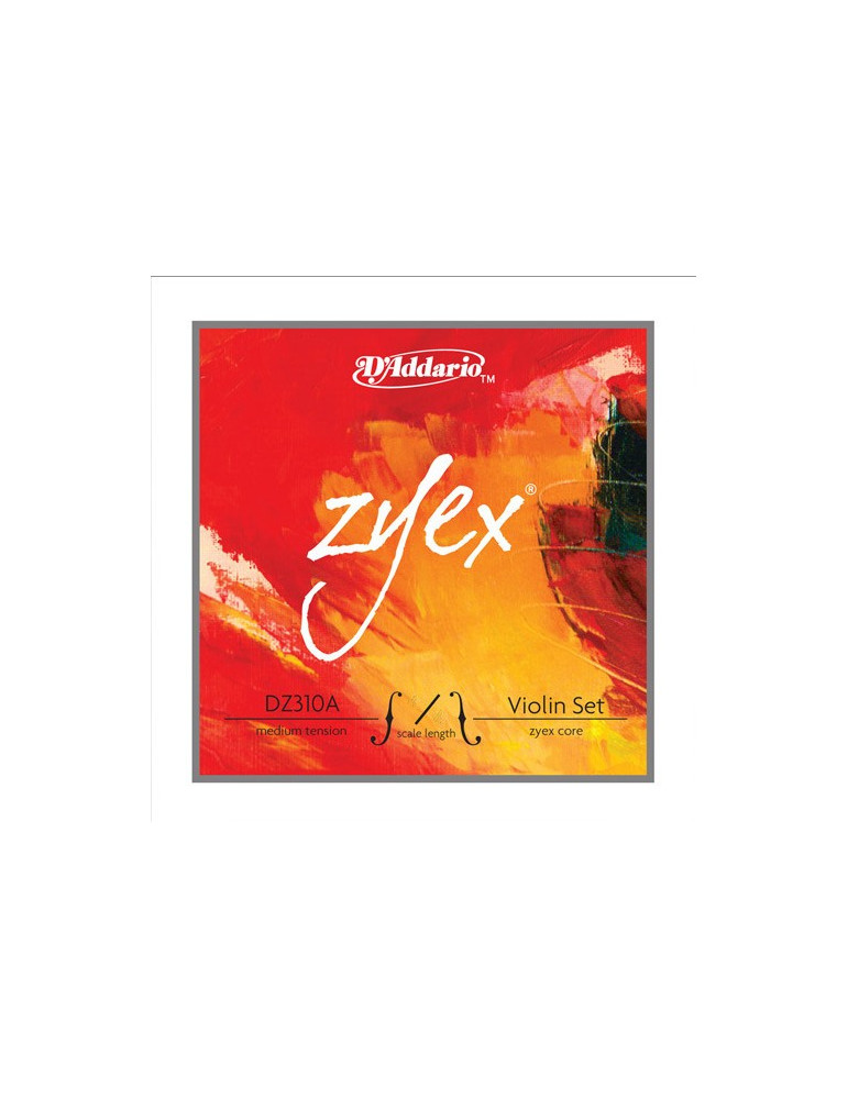 Jeu de 4 cordes Violon Zyex Composite - Petites tailles  D'Addario