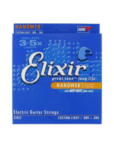 Jeux cordes Guitare electrique Elixir 12027 NANOWEB Light