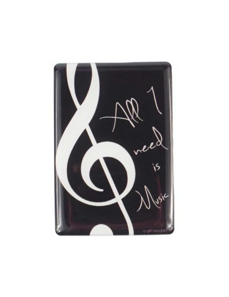 Aimant motif clé de sol "All you need is Music" MAGNET-NEED-MUSIC a-Gift-Republic