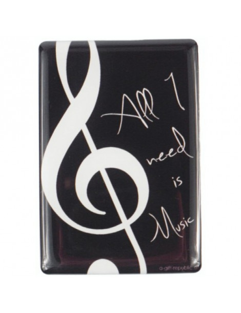 Aimant motif clé de sol "All you need is Music" MAGNET-NEED-MUSIC a-Gift-Republic