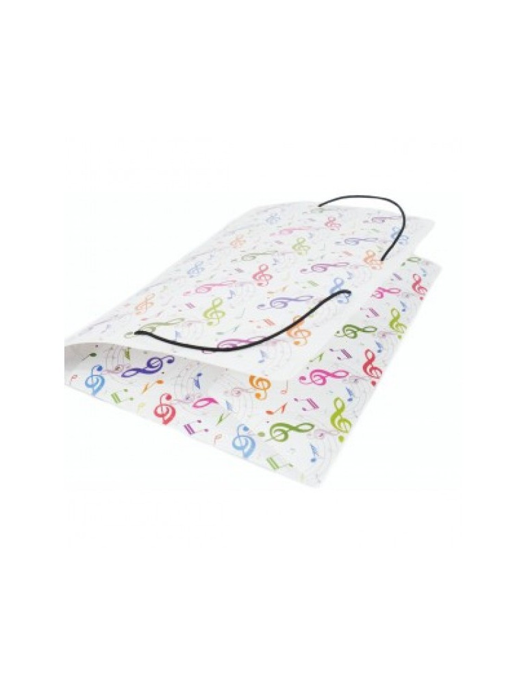 Pochette plastique rabats motif clés de sol multicolore POCHETTE-RABAT-CLE a-Gift-Republic