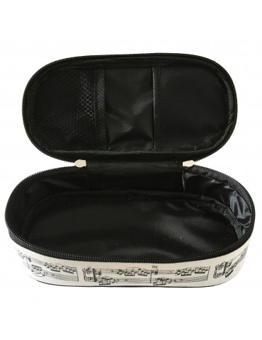 Trousse ovale motif partition TROUSSE-CREME-OVALE a-Gift-Republic