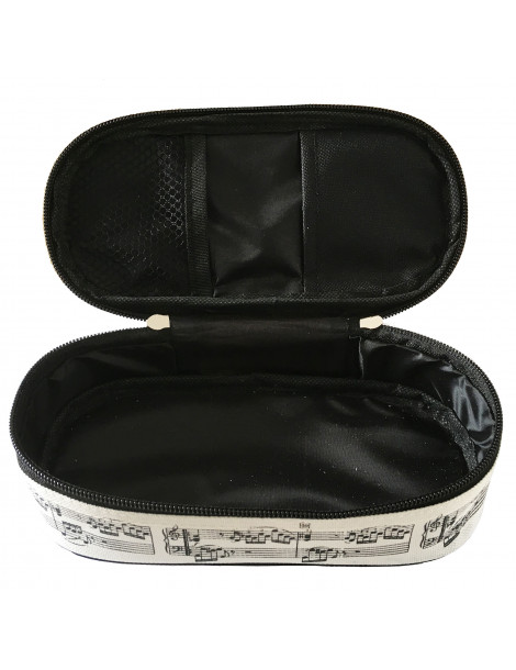 Trousse ovale motif partition TROUSSE-CREME-OVALE a-Gift-Republic