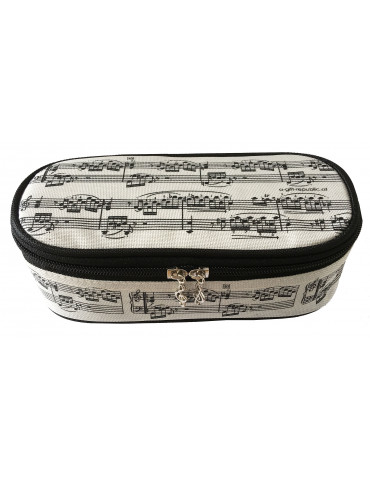 Trousse ovale motif partition