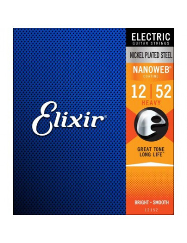 Jeux cordes Guitare electrique Elixir 12152 NANOWEB Nickel Heavy