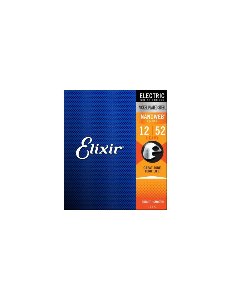 Jeux cordes Guitare electrique Elixir 12152 NANOWEB Nickel Heavy CEL-12152