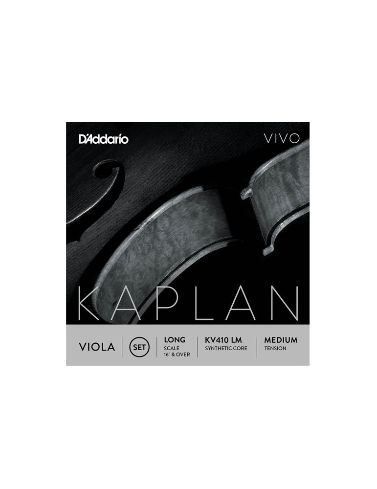 Jeu de 4 cordes Alto KAPLAN VIVO KV410  D'Addario