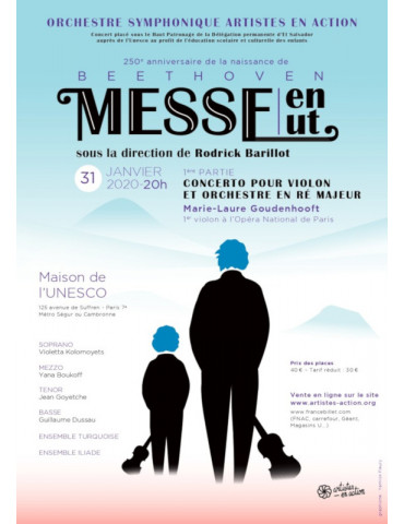 2 Places Concert AEA/UNESCO - Paris - 31/01/20 - Envoi postal