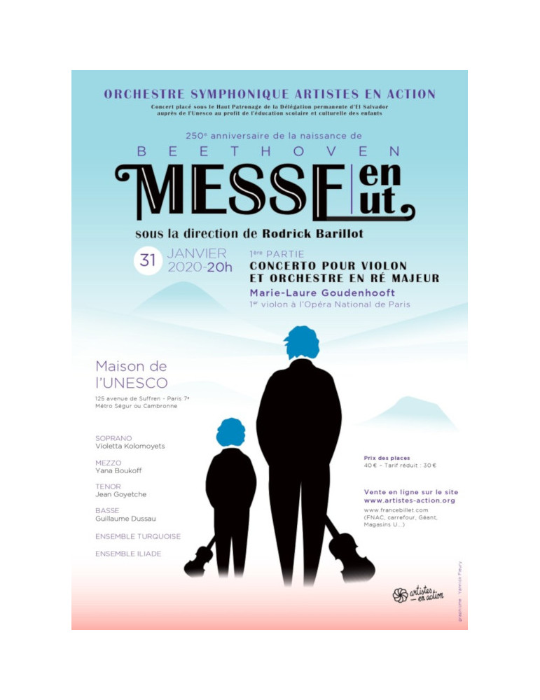 2 Places Concert AEA/UNESCO - Paris - 31/01/20 - Envoi postal 2 Places Concert AEA/UNESCO - Paris - 31/01/20 - Envoi postal