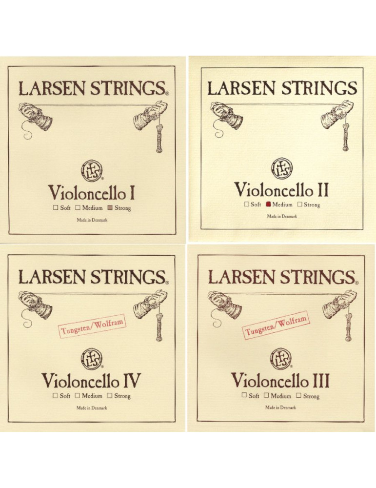 Jeu de 4 Cordes Violoncelle Larsen  Larsen