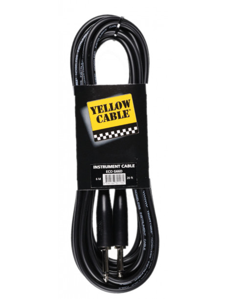 Cable Jack Droit 6.3mm Male/Male ECO-G66D ECO-G66D Yellow Cable