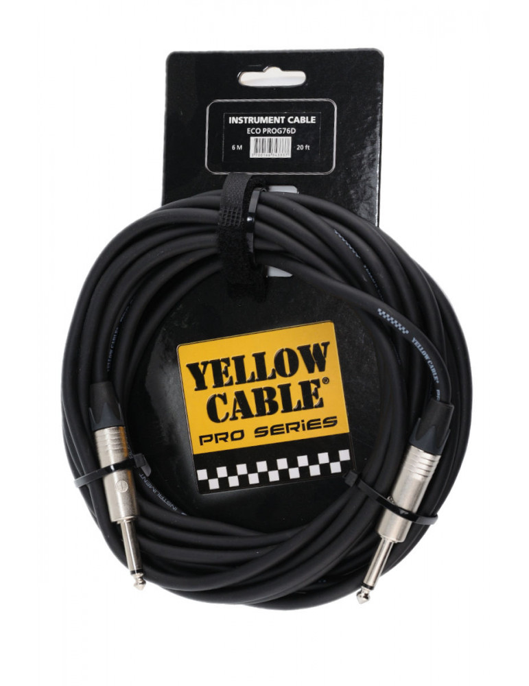 Cable Jack Professionnel Droit 6.3mm Male/Male ECO-PROG76D ECO-PROG76D Yellow Cable