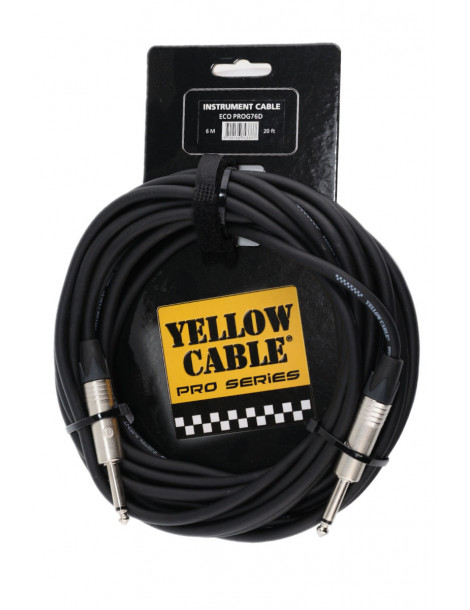 Cable Jack Professionnel Droit 6.3mm Male/Male ECO-PROG76D ECO-PROG76D Yellow Cable