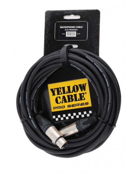 Cable XLR Professionnel Male/Femelle ECO-PROM06X ECO-PROM06X Yellow Cable