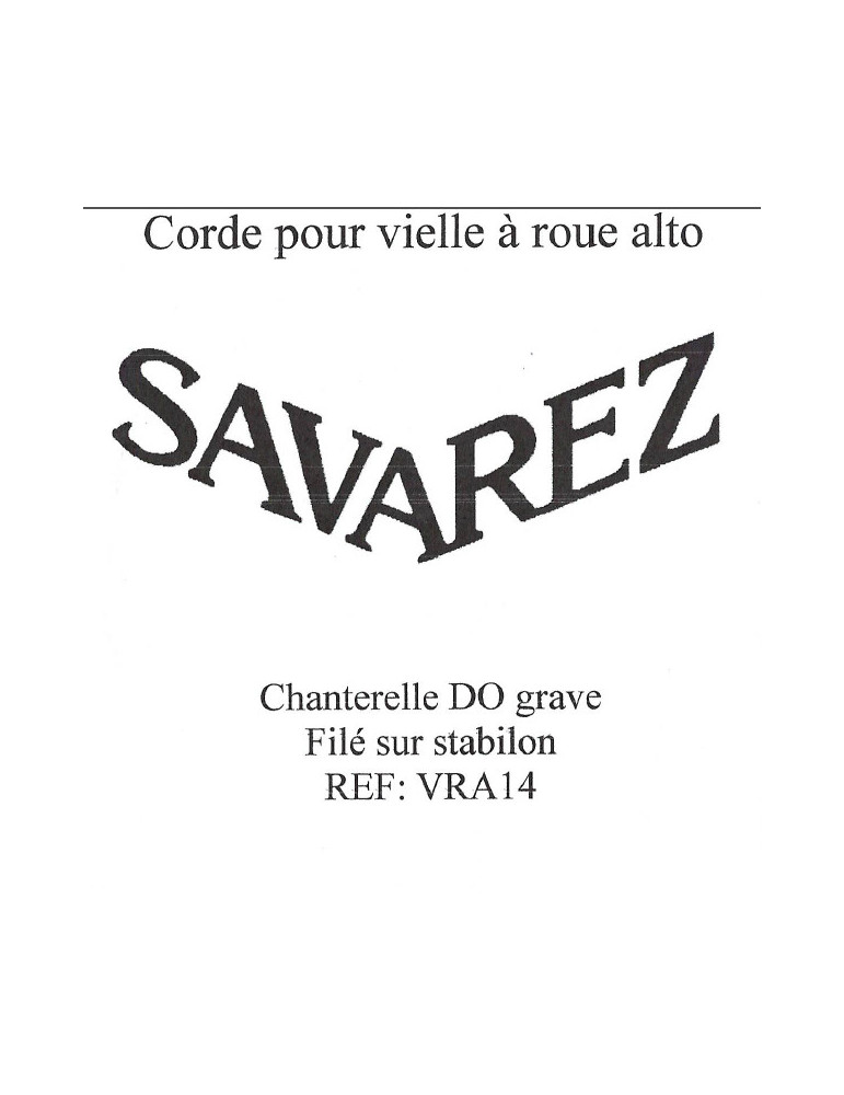 Corde Vielle à roue VRA16-11844 VRA15 Savarez