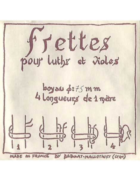 Frettes boyau pour Luths et Violes FBS75 Savarez