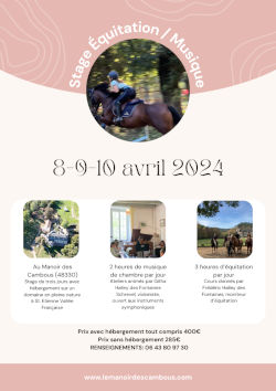 stage Equitation et Musique avril 2024